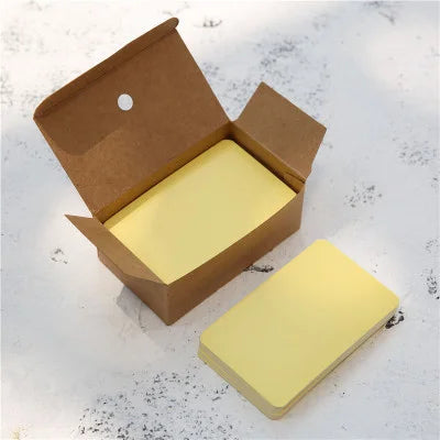 100pcs Kraft Paper Cards – Blank Color Business Cards, Message & Thank You Cards, Writing Labels, Bookmarks & Learning Cards