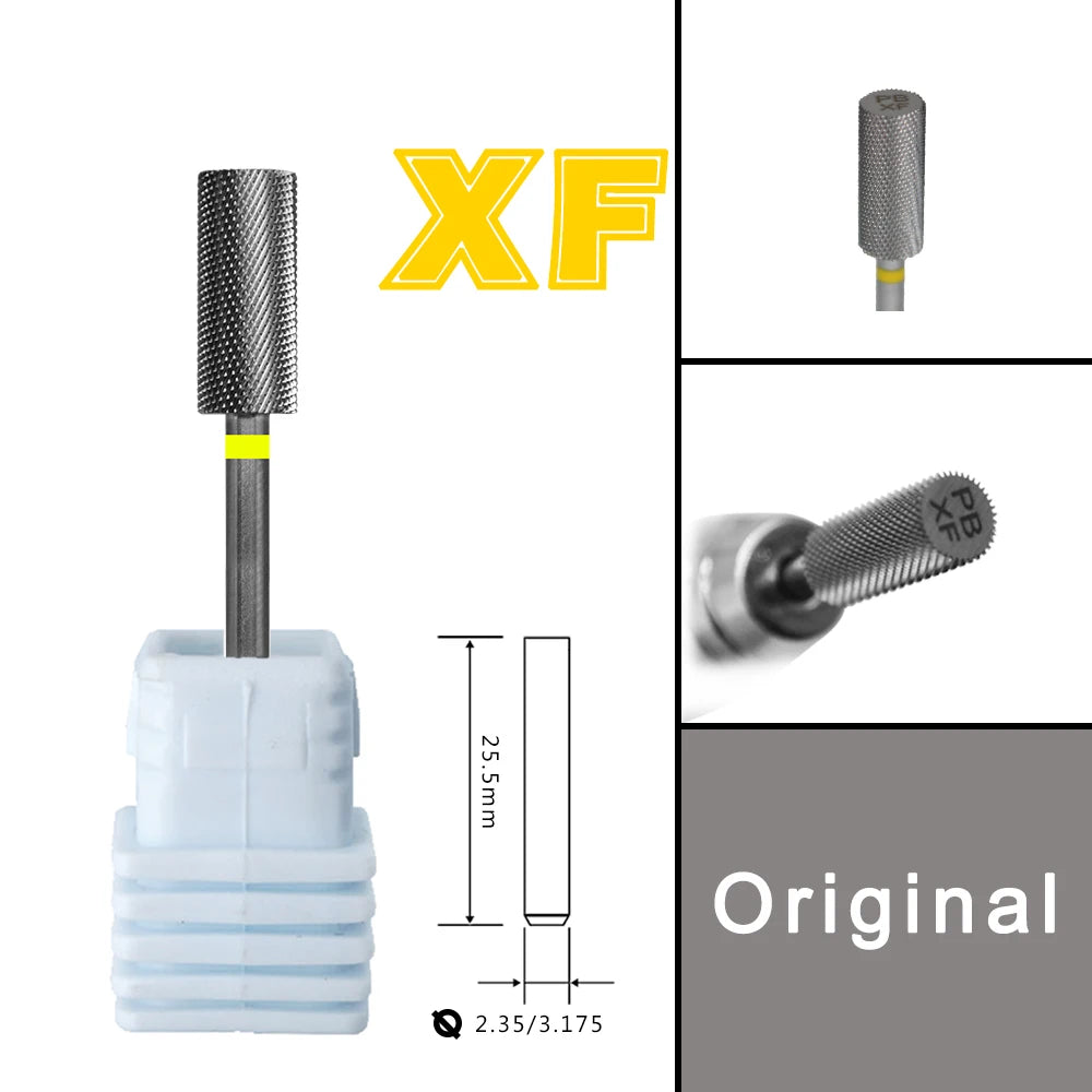 RolinStar 5.35 Small Barrel Silver Tungsten Steel Carbide Nail Drill Bits – Milling Cutter German Accessories