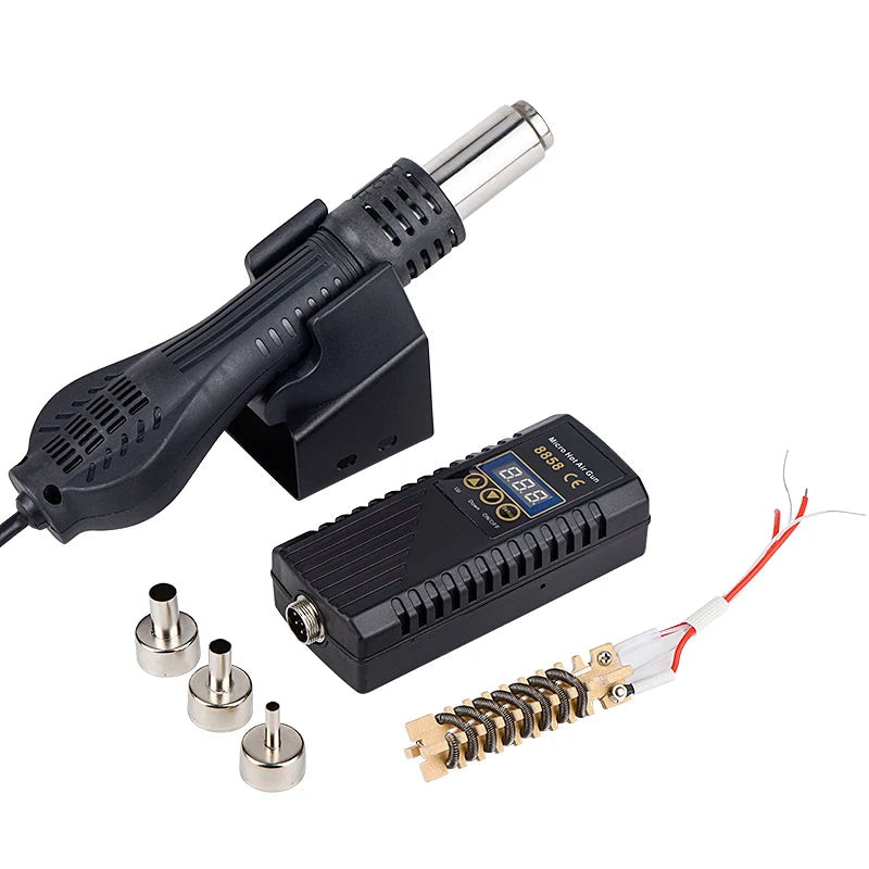 JCD 750W Heat Gun – Digital Display Micro Rework Soldering Station & Hot Air Gun for Welding & Repair, Model 8858