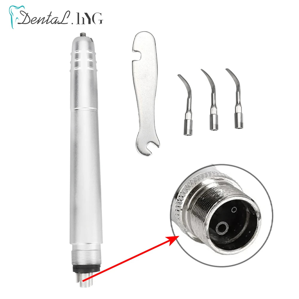 Dental Ultrasonic Air Scaler with 3 Tips β Tooth Calculus Remover & Cleaner Handpiece for Teeth Whitening, Dentist Lab Tool
