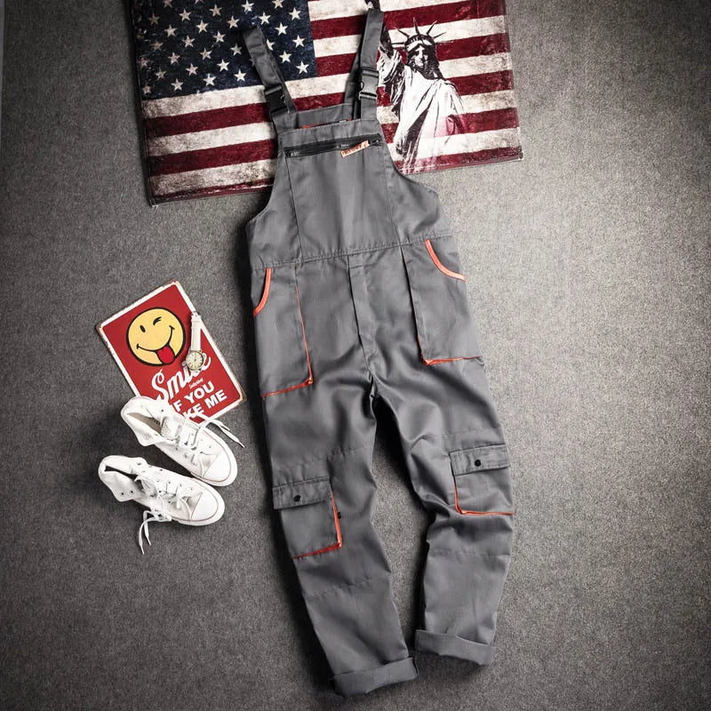 Unisex Work Overall Coverall – Men & Women Mechanic Jumpsuit with Fly Pockets for Workshop, Garage, Warehouse