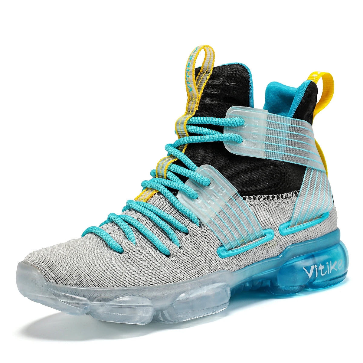 Kids High-Top Basketball Shoes - Durable Lace-Up Non-Slip Sports Sneakers for Running & Play