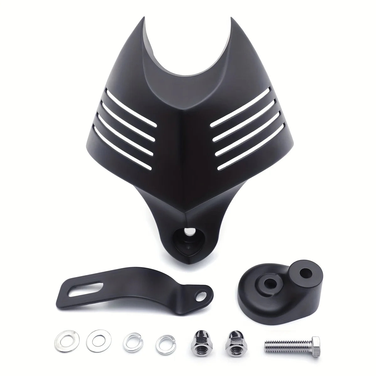 Motorcycle Big Twin Horn Cover – Black/Chrome Cowbell Horns for Harley Dyna Softail Sportster