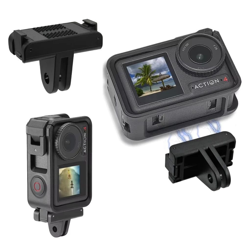Magnetic Quick Release Adapter - Tripod Mount Base for DJI Osmo Action 5 Pro, 4 & 3 Cameras