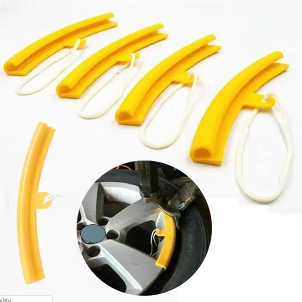 5PCS Alloy Wheel Rim Protector Set – Soft Edge Covers for Motorcycle Tire Removal & Rim Protection Styling Parts