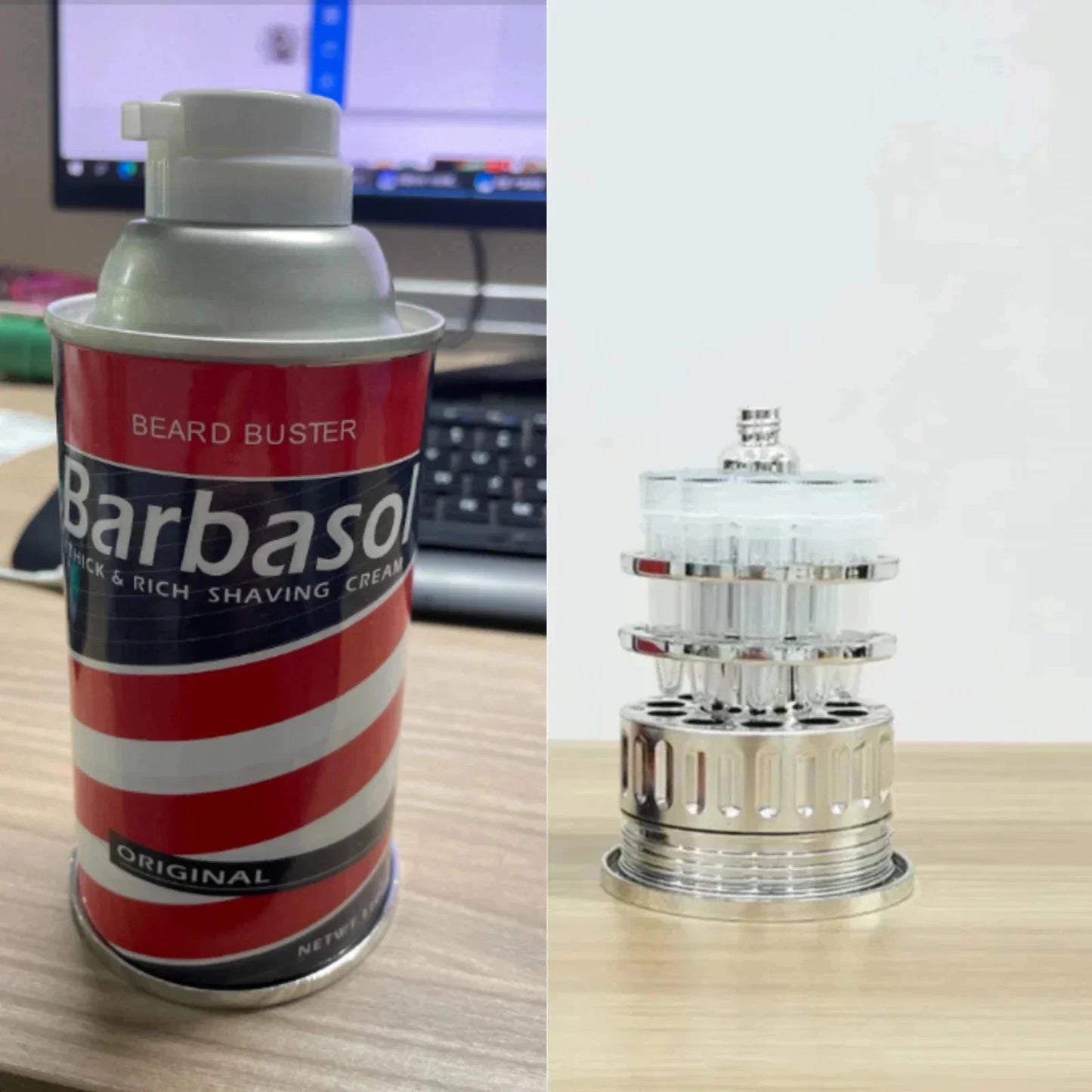 Barbasol Dennis Nedry Jurassic Park DNA Jar Replica — Movie Prop Desktop Ornament (best SEO)