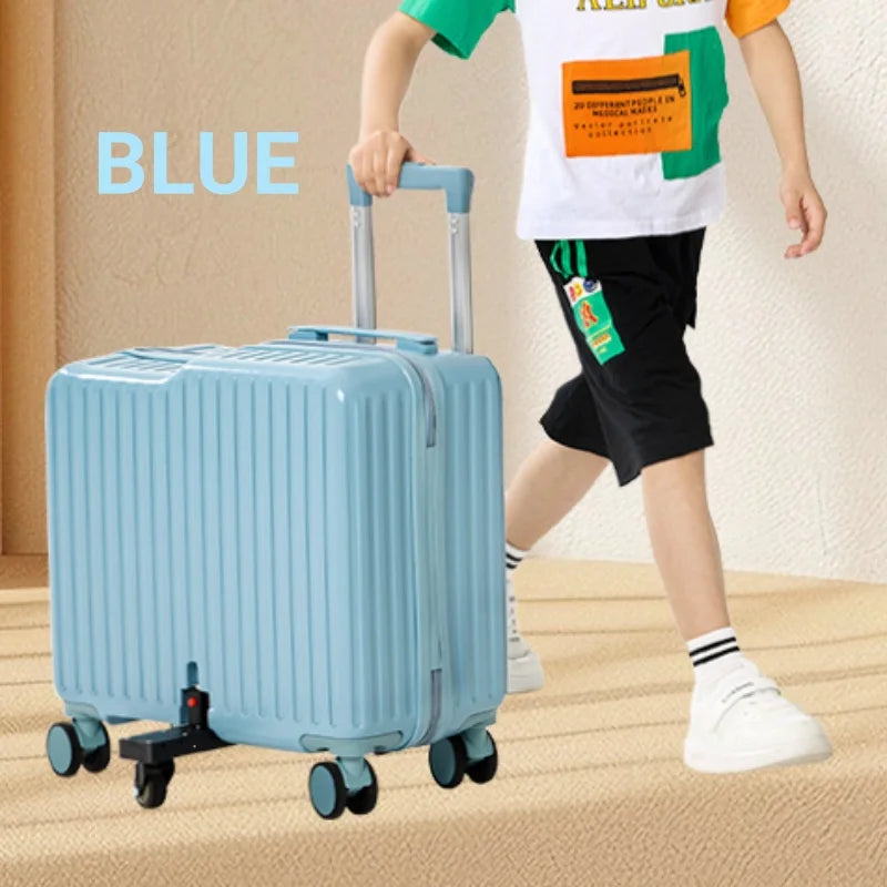 Upgraded Anti-Flip Folding Pedal Luggage β Ride-On Boarding Box with Dual-Control Combination Lock, Lightweight & Anti-Drop
