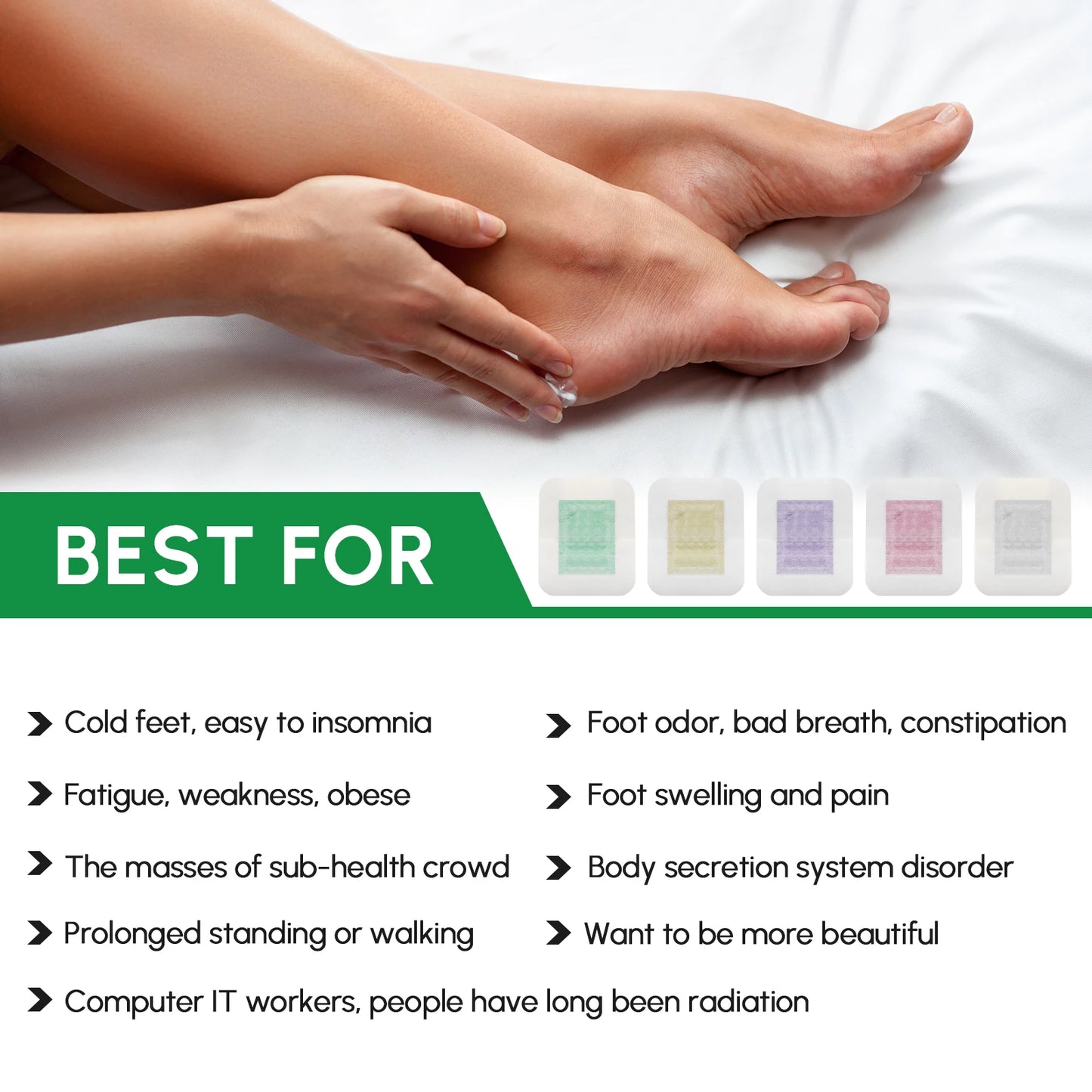 30 Count Deep Cleansing Foot Pads – Natural Ingredients for Detox & Skin Refreshment