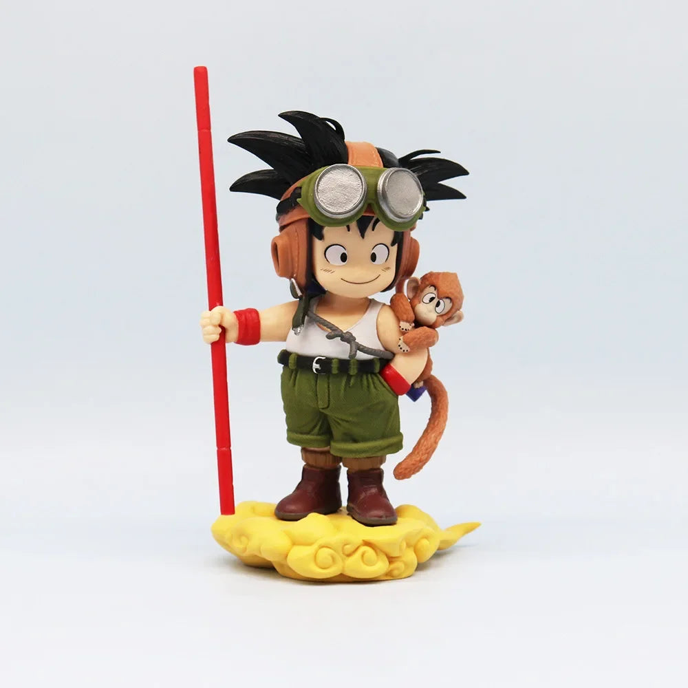 Dragon Ball Kid Goku PVC Figure - Flying Nimbus Cloud & Power Pole Anime Statue for Desk Decoration and Collectible Gifts