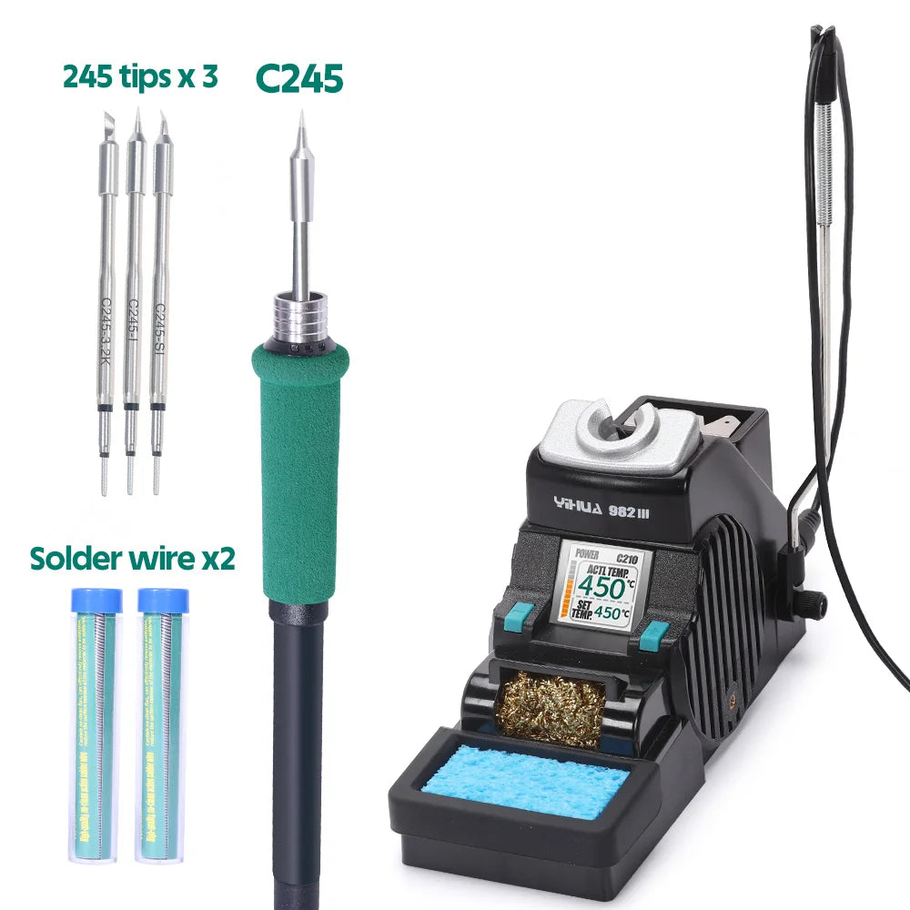 YIHUA 982-III Precision Soldering Station β Adjustable Temperature Soldering Iron for C115 C210 C245 Welding & Rework