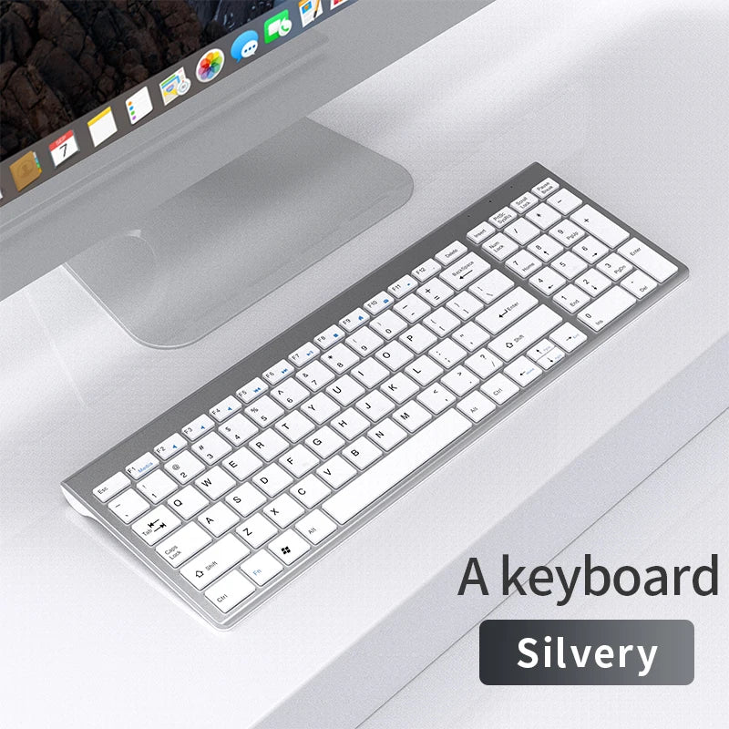 Bluetooth 5.0 & 2.4G Wireless Keyboard and Mouse Combo – Mini Multimedia Set for Laptop, PC, TV, iPad, MacBook, Android