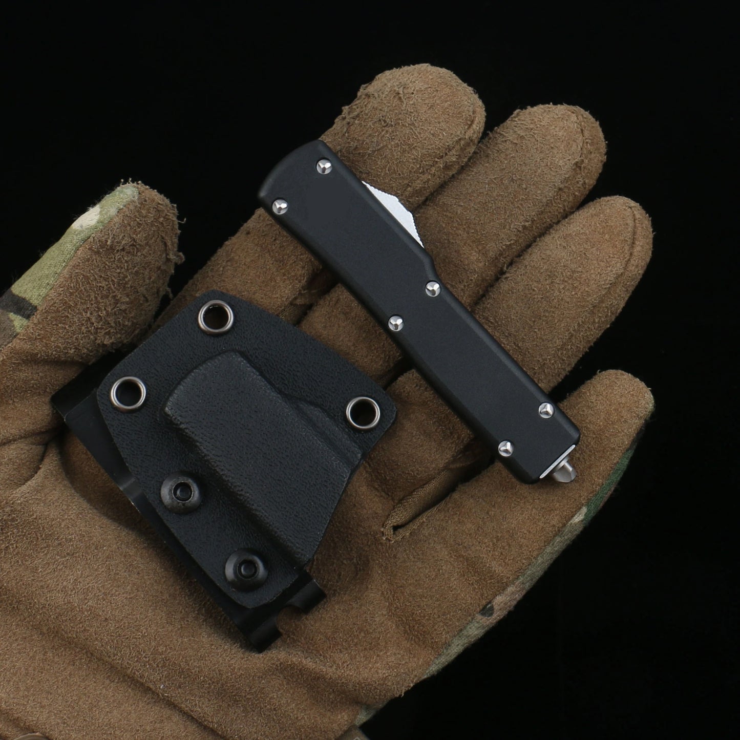 MICRO EDC TECH Mini MT-70 Knife β D2 Steel Stonewashed Blade with Aviation Aluminum Handle, Portable EDC Tool
