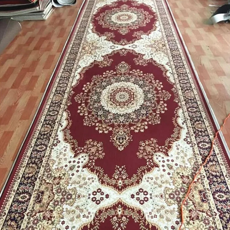 Luxury Chinese Classical Corridor Rug β Crystal Velvet Soundproof Washable Carpet for Villa, Hotel & Living Room