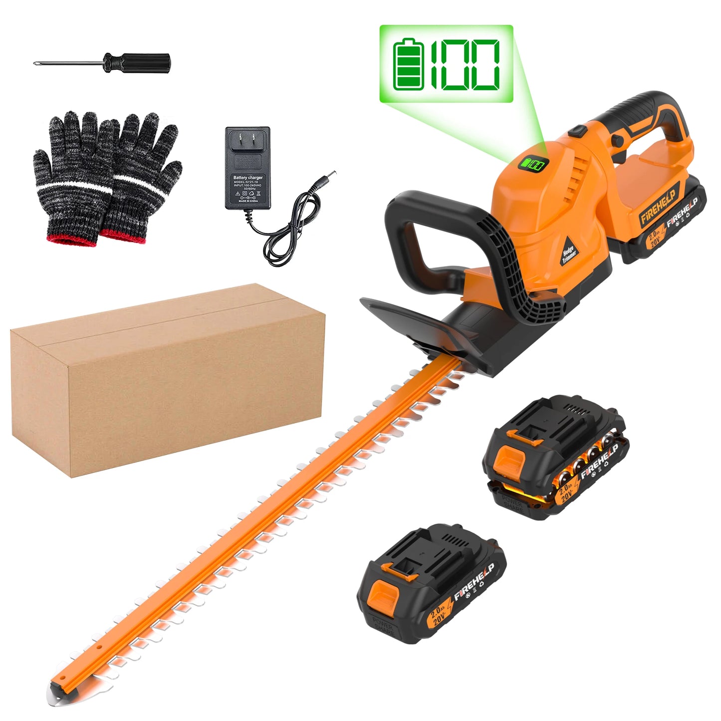 Cordless 2-in-1 Hedge Trimmer & Pruner 20V β 22-Inch Blade Garden Tool for Lawns, Shrubs & Branch Cutting (Battery Optional)