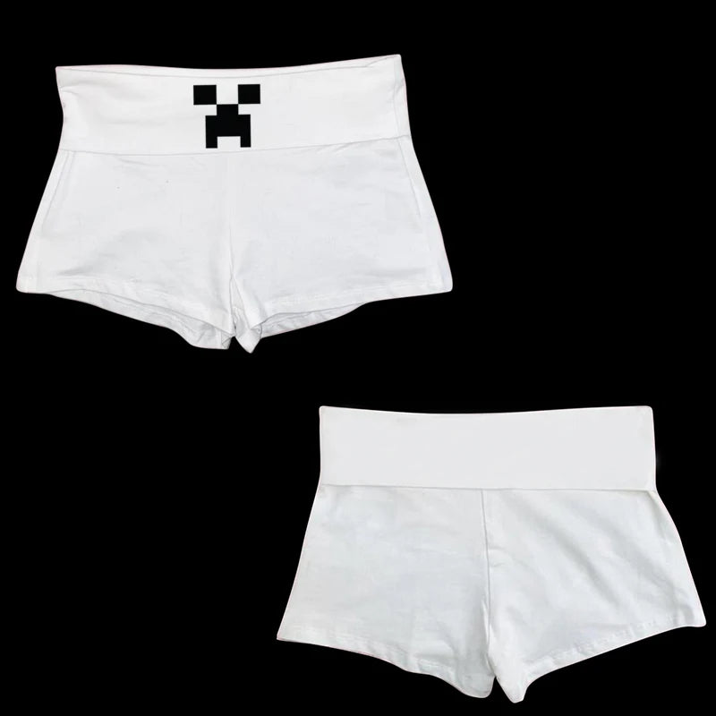 Harajuku Letter Print Y2K Shorts β Punk, Goth, Hiphop, Vintage Streetwear Half Pants for Women
