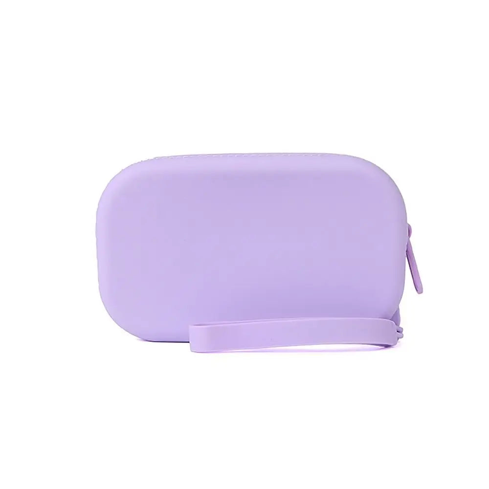 Silicone Cosmetic & Organizer Bag β Vintage Waterproof Zipper Pouch for Earphones, Coins, Travel, Women & Girls