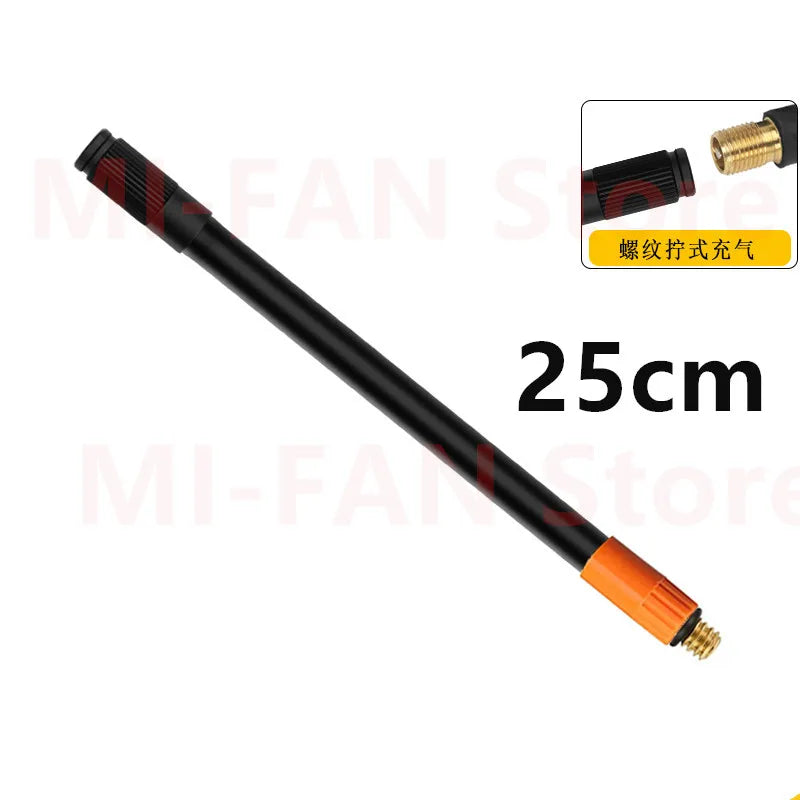 M6 Thread-Locking Air Chuck - Fine-Thread Tire Valve Connector with Air Tube for Integrated Air Pumps