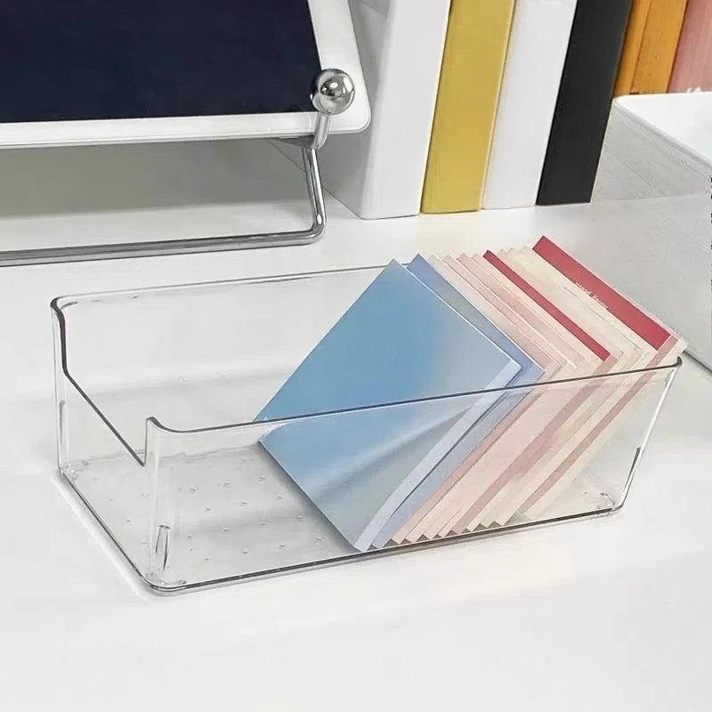 Multifunctional Transparent Storage Box – Durable Desk, Medicine & Home Organizer