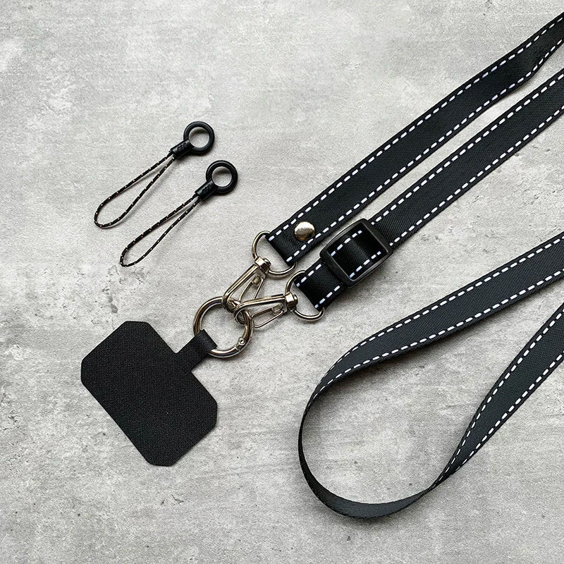 Simplicity Crossbody Cell Phone Lanyard – Adjustable Neck Strap with Universal Clip Gasket, Anti-Lost Mobile Phone Lanyard