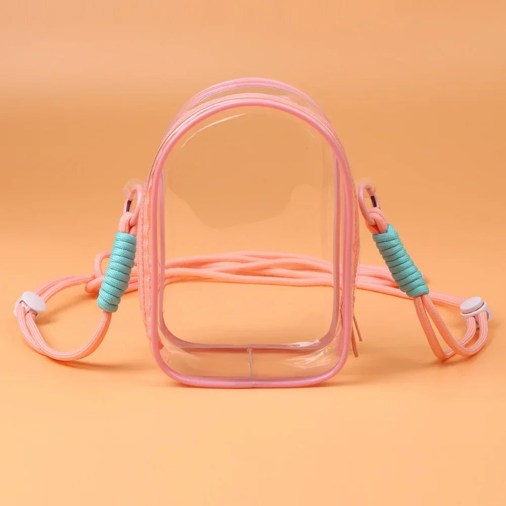 Labubu Doll Protective Case β 15cm Cotton Sitting Party Storage & Dustproof PVC Shoulder Bag