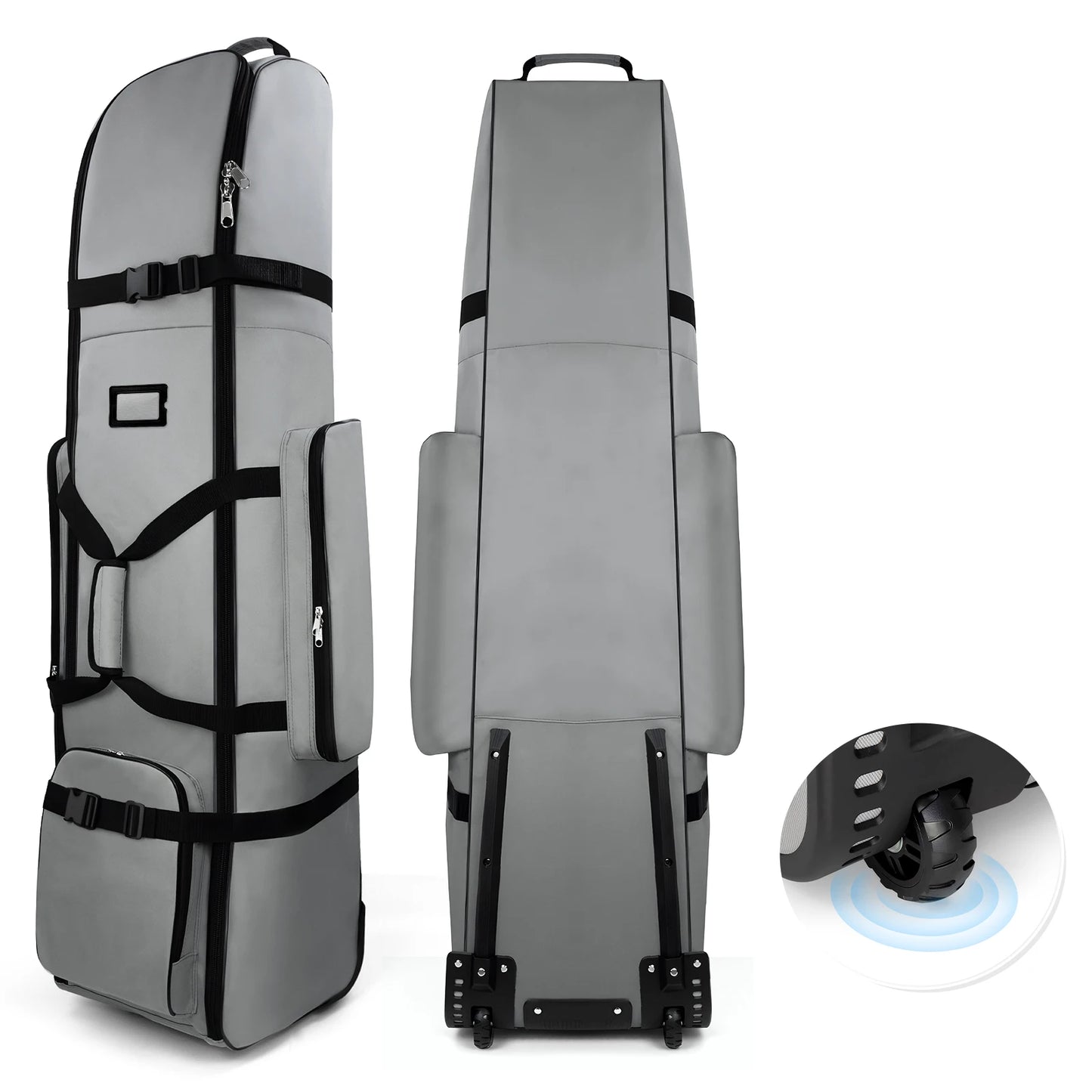 Heavy Duty Golf Travel Bag – 900D Polyester Oxford, Wear-Resistant, Foldable Soft-Sided Case with Zipper & Wheels