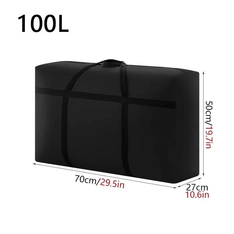 Extra Large Waterproof Moving Luggage Bag - Foldable Large Capacity Travel, Laundry & Quilt Storage Organizer