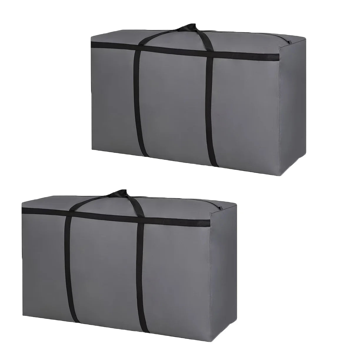 2-Pack Heavy Duty Moving Bags - Extra Large Zipper Storage Totes with Handles for Clothes, Dorms & Moving