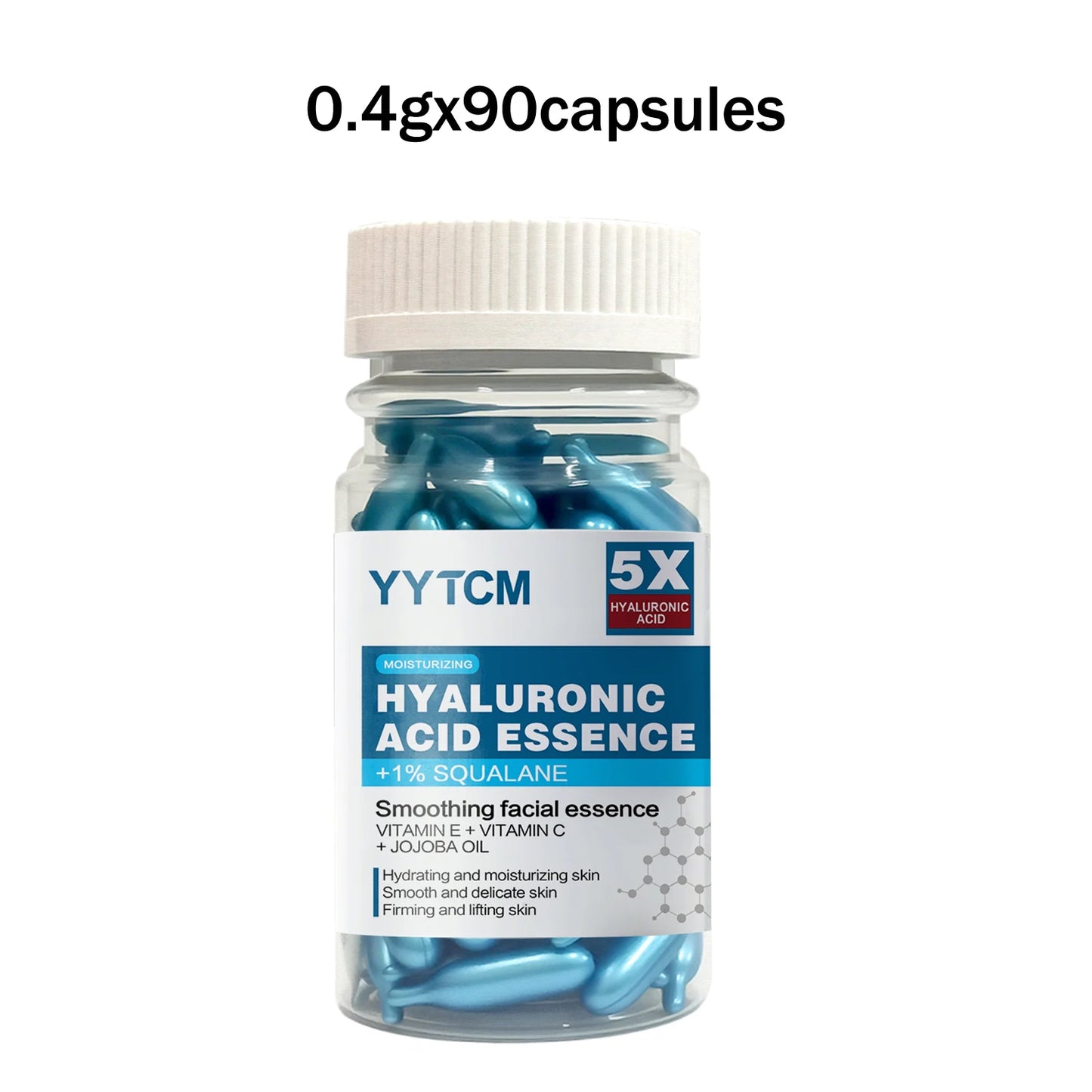 Hyaluronic Acid Deep Moisturizing Capsule Essence – Brightening Skin Serum (0.4g x 30 Capsules) Hydrating Skincare Treatment