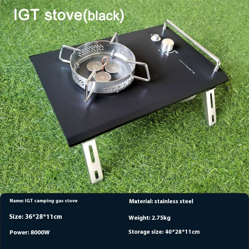 Lohascamping Lightweight Camping Folding Table – Multifunctional IGT Roll Table with Adjustable Legs for BBQ & Desktop Burner