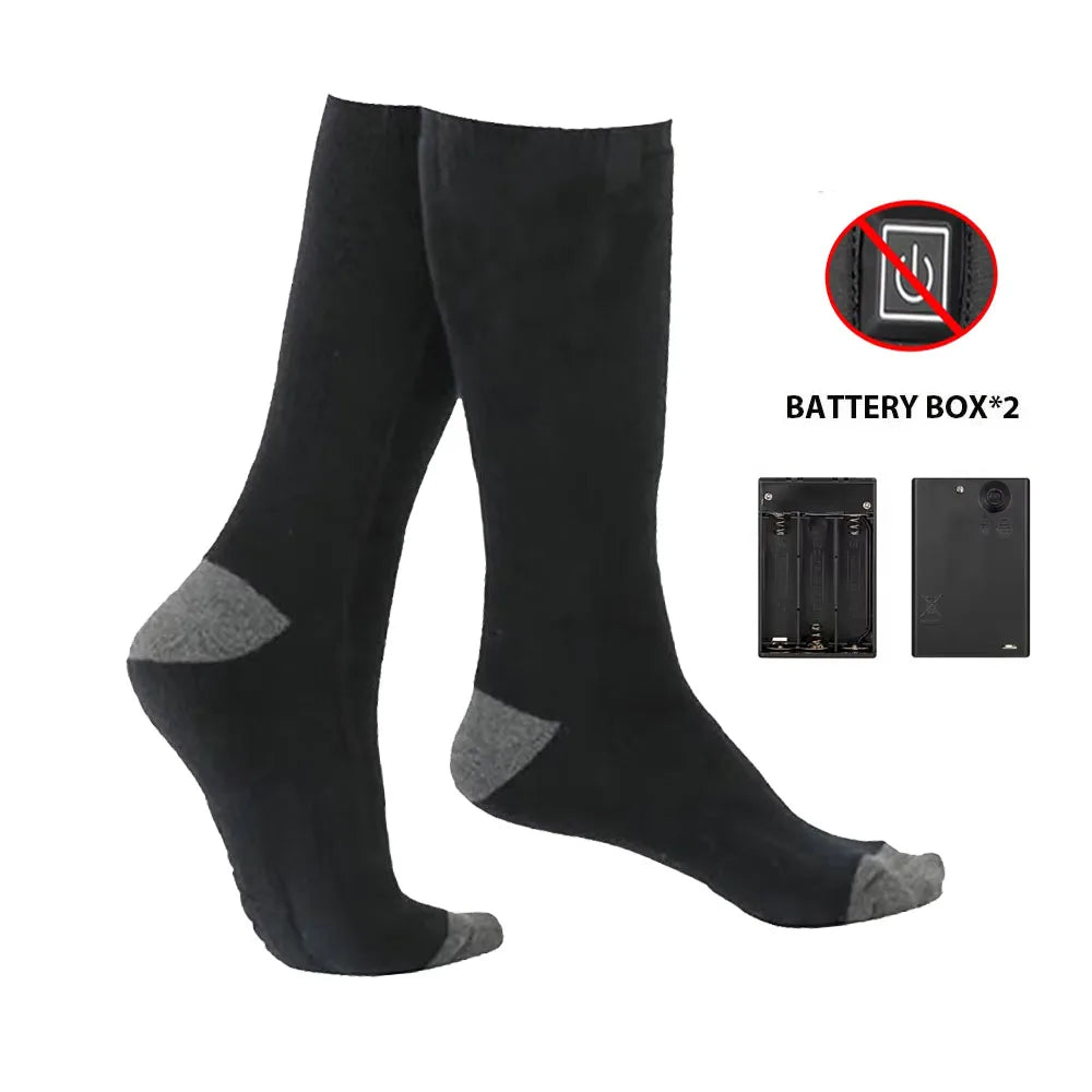 Rechargeable Heated Socks with Battery Box – Thermal Anti-Cold Winter Socks for Men & Women, Outdoor Camping, Ski & Sports Comfort Socks