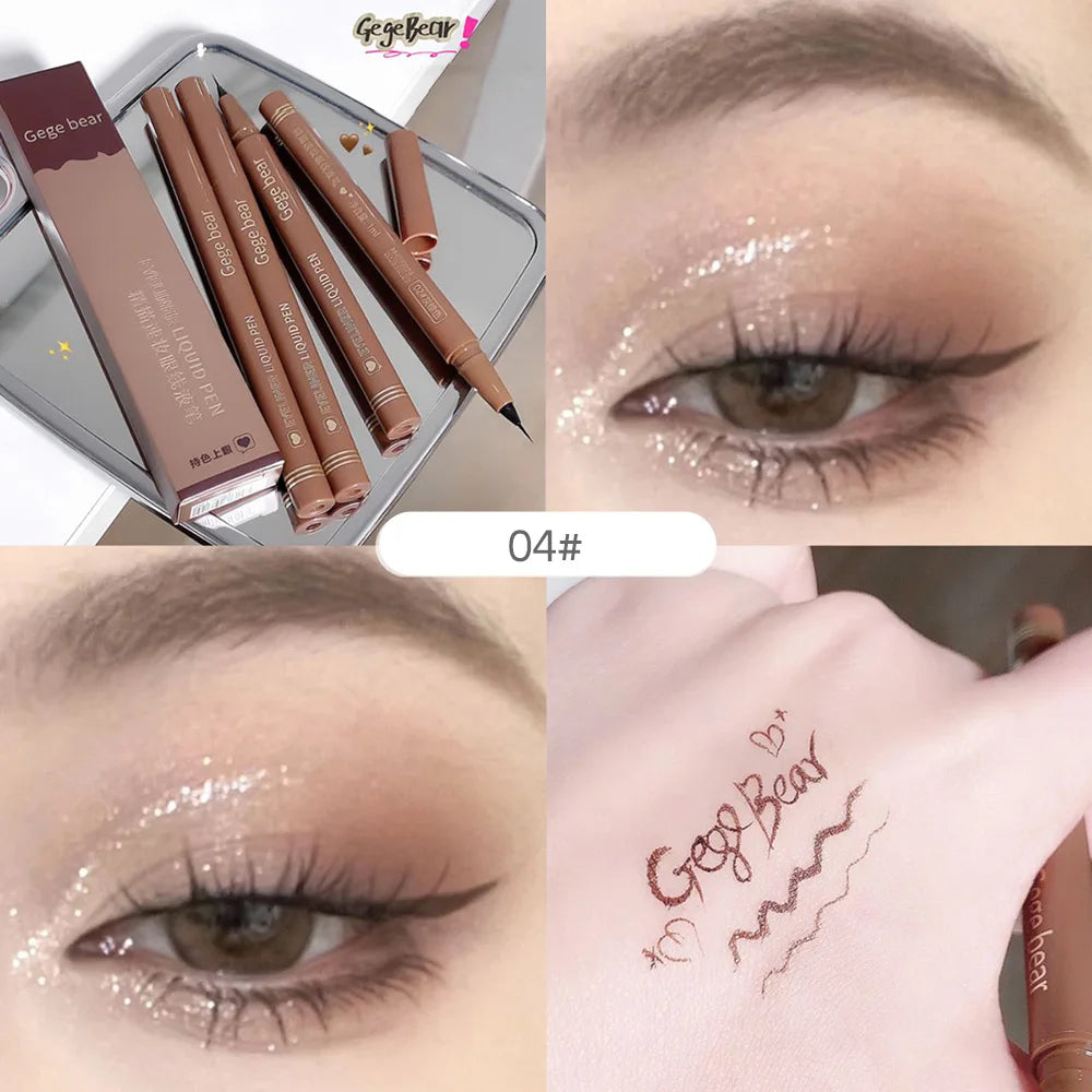 Gege Bear Liquid Eyeliner Pen – Waterproof, Smudge-Proof, Fast & Precise Makeup with Quick Drying Formula
