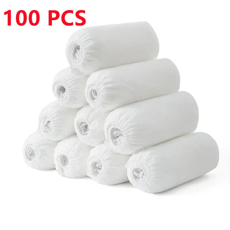 100 Count Disposable Boot & Shoe Covers – Non-Slip Foot Booties for Indoor & Outdoor Use, Home & Workplace Protection