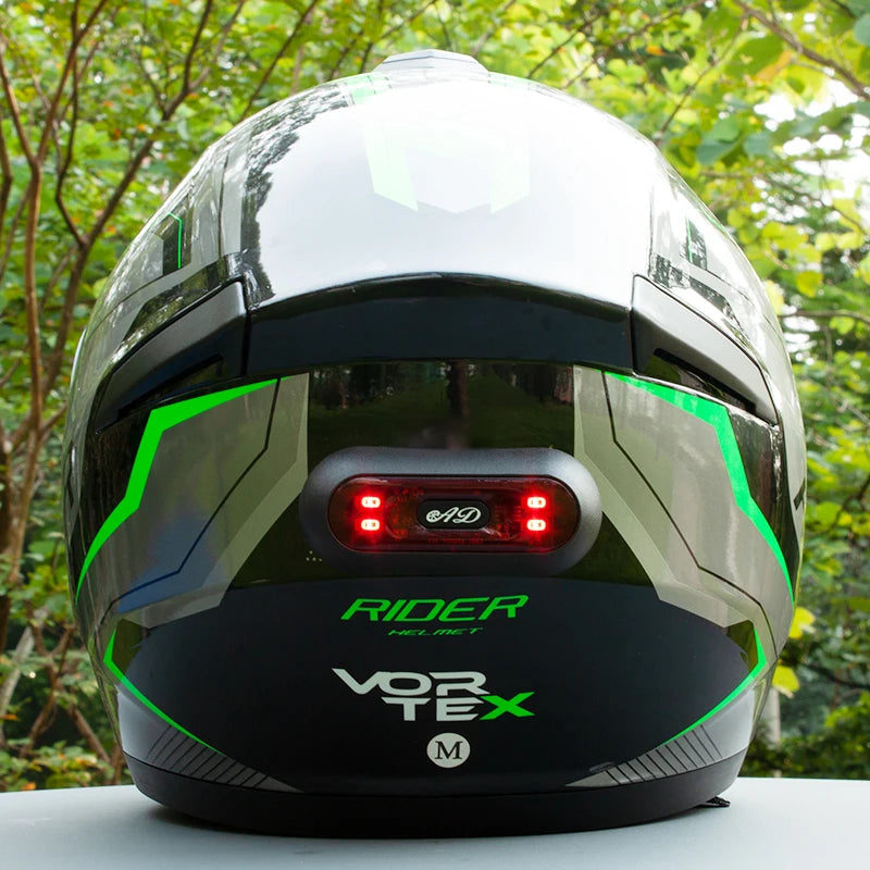 Moto Helmet Light - Waterproof LED Taillight for Bike, Motorcycle, Bicycle Helmet Safety Signal Warning Rear Lamp