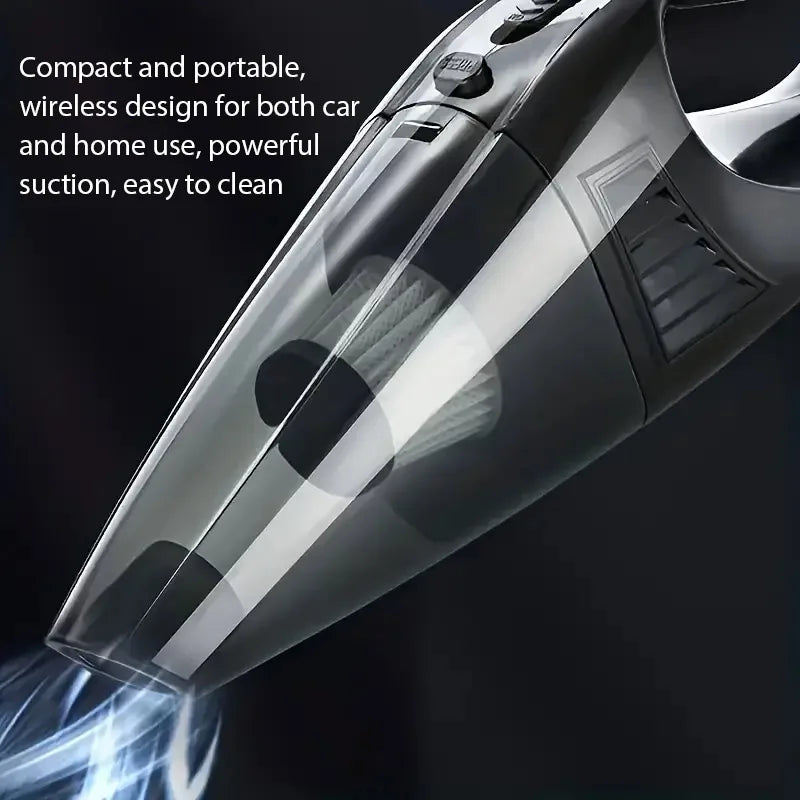 Wireless & Wired Handheld Car Vacuum Cleaner – Dual-Purpose Cleaner for Home and Car, 3M Cigarette Lighter Power Cord