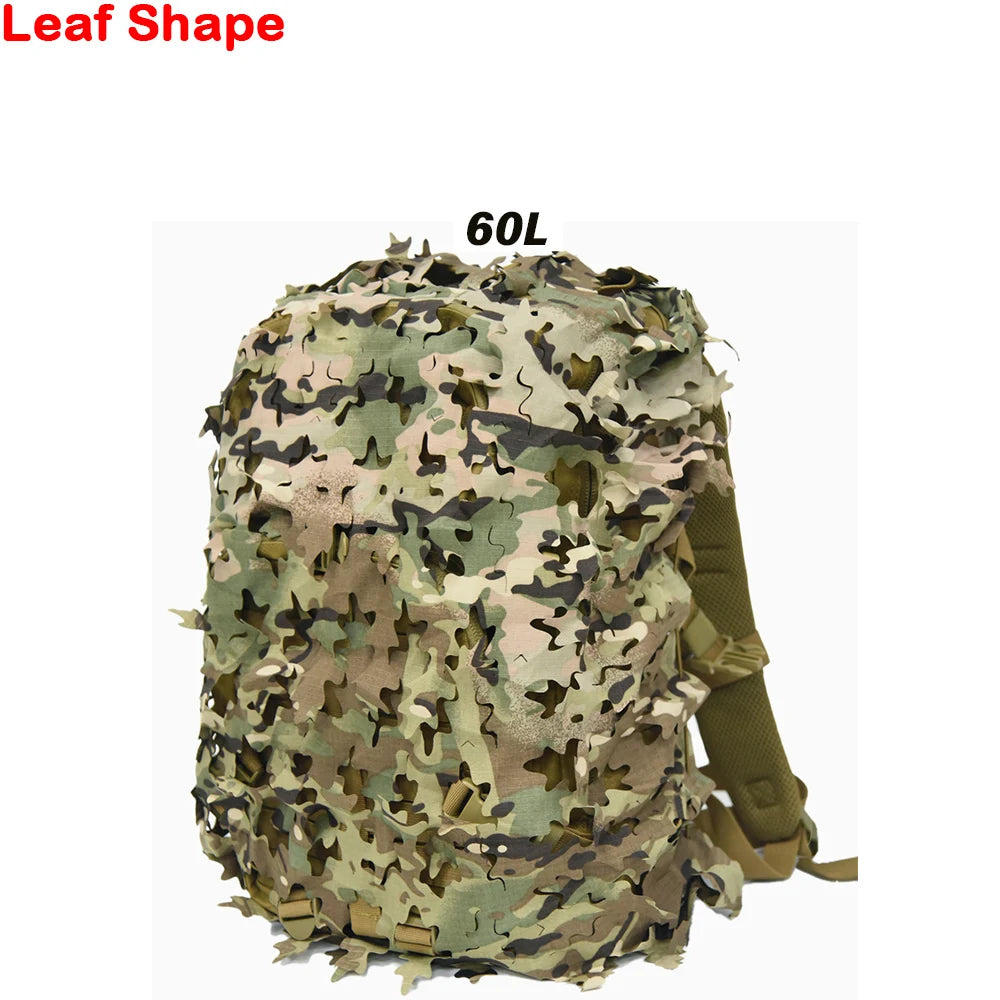 3D Camo Backpack Cover - Laser Cut Camouflage Hunting Bag Cover for 60L/80L Packs, Paintball & Outdoor Gear