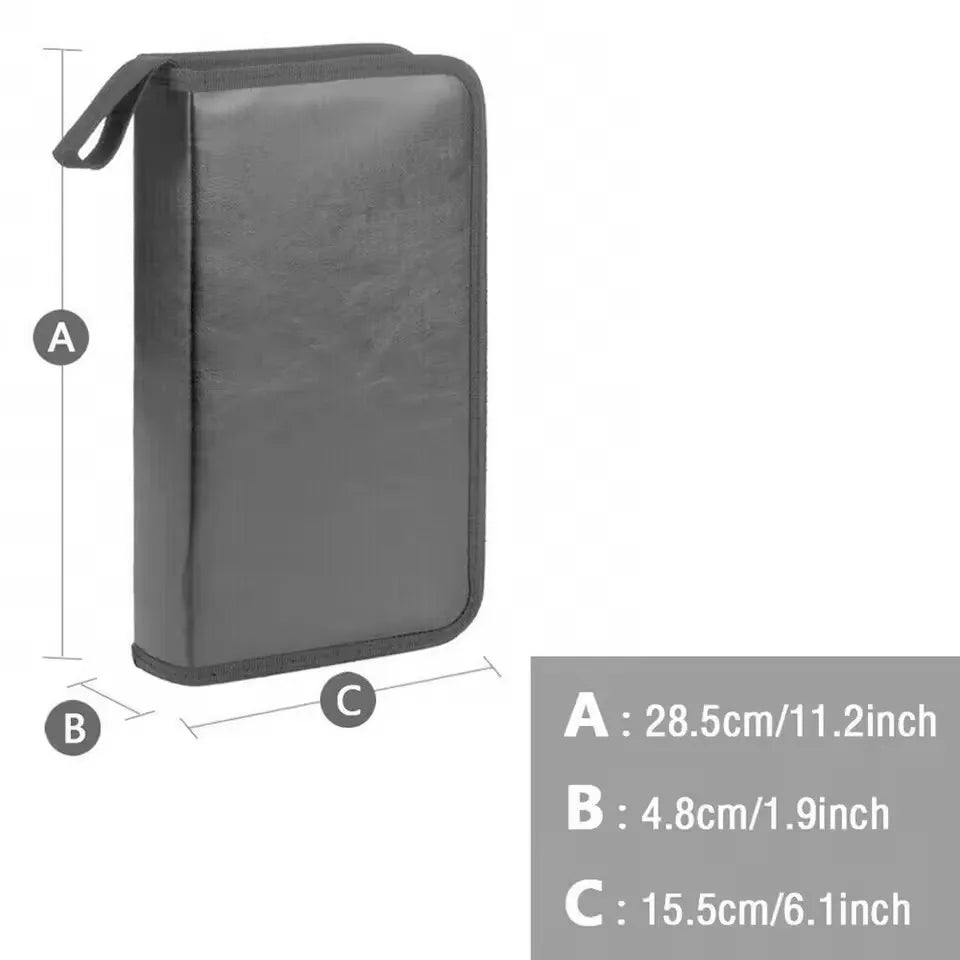 80-Disc Portable CD & DVD Storage Case - Double-Sided Zipper Carrying Pouch with 80-Piece Capacity