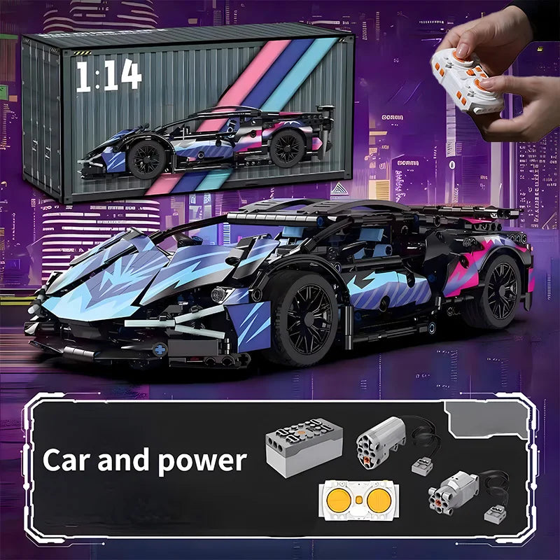 1:14 Racing Roadster Building Blocks β 1314-Piece Assembly Brick Vehicle Toy for Boys, STEM Construction Gift