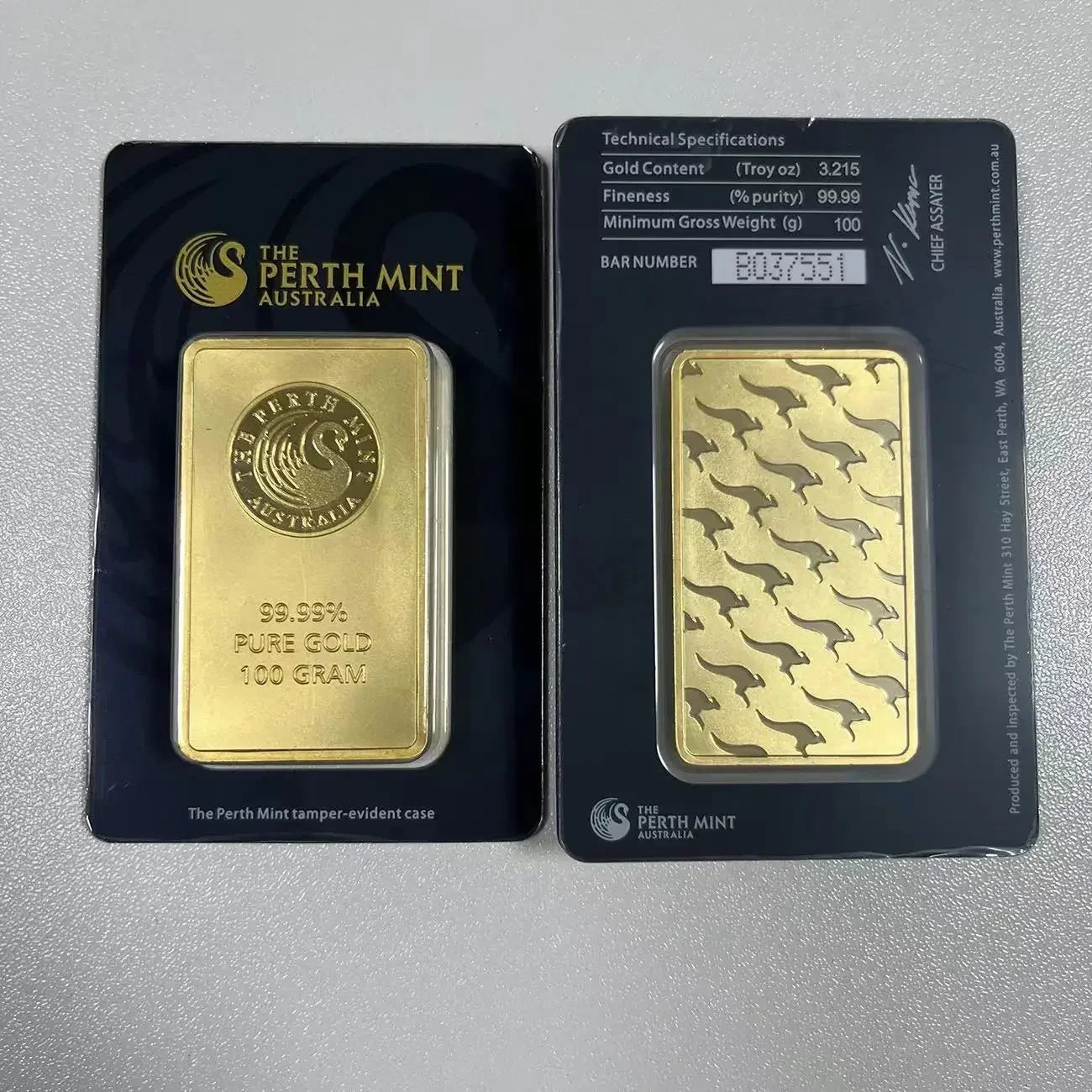 24K Gold Plated Copper Bar β 1g-100g Sealed Bullion Ingot, Non-Magnetic Golden Craft Gift