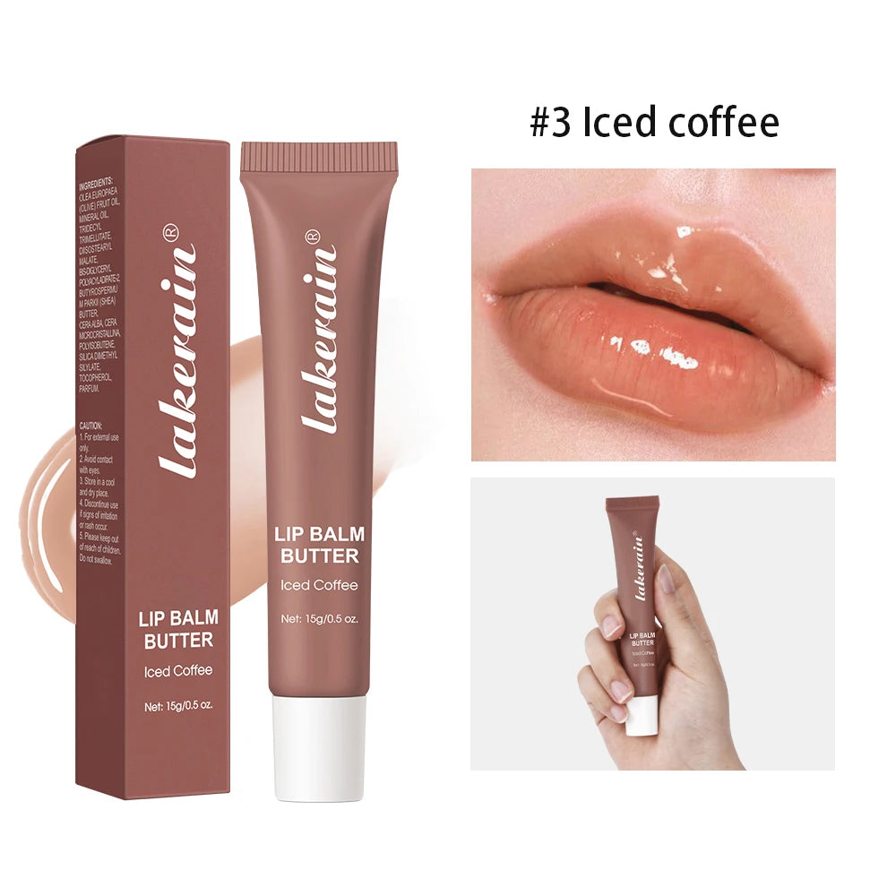 Summer Lip Balm Gloss - Moisturizing Vanilla Mint Scented Transparent Lip Oil Makeup