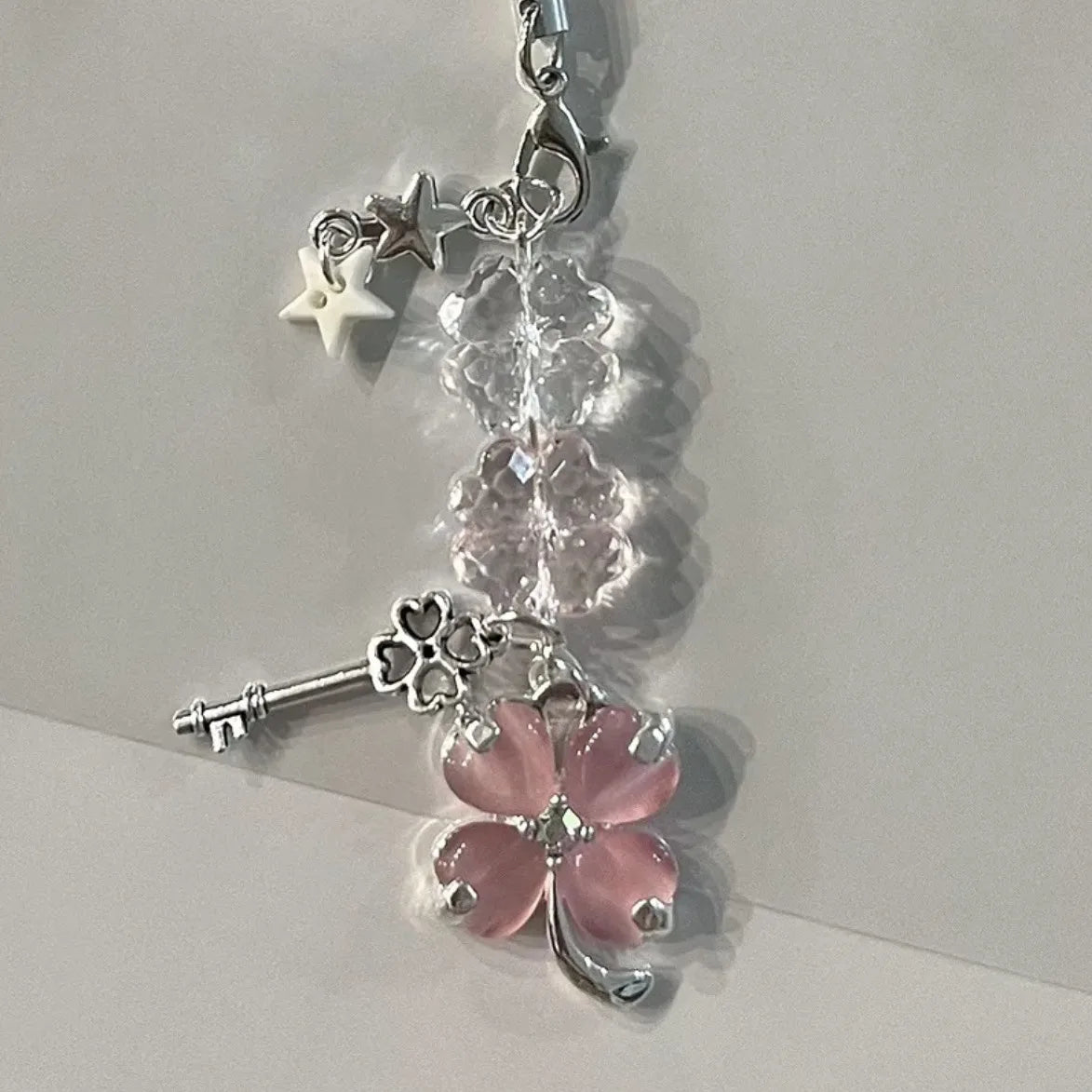 Lucky Leaf Phone Charm Pendant - Cute Key Chain Strap for Phone Case Samsung Bag Books Camera Accessories