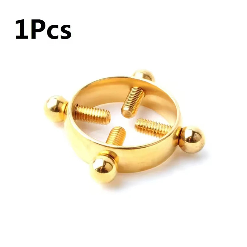 Adjustable Stainless Steel Nipple Clips - Clip-On Fake Nipple Piercing Jewelry for Women in Multiple Colors