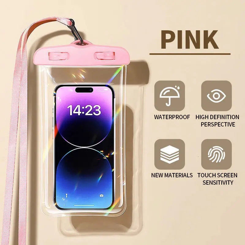 Waterproof Phone Pouch – Drift, Diving & Swimming Dry Bag Case for Phones up to 6" for Beach, Pool, and Water Sports