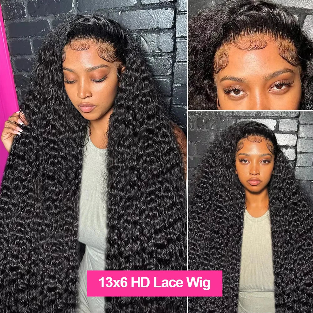 Water Wave Glueless Human Hair Wig β Curly 13x6/13x4 HD Frontal, 250% Density Deep Wave, 7x5 HD Lace Closure, CEXXY Sale