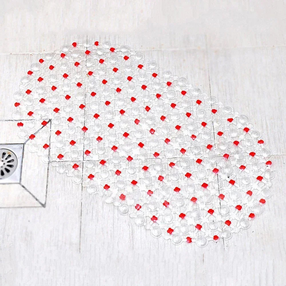 PVC Anti-Slip Bath Mat with Suction Cups – Soft Massage Shower Mat for Home Bathroom Safety