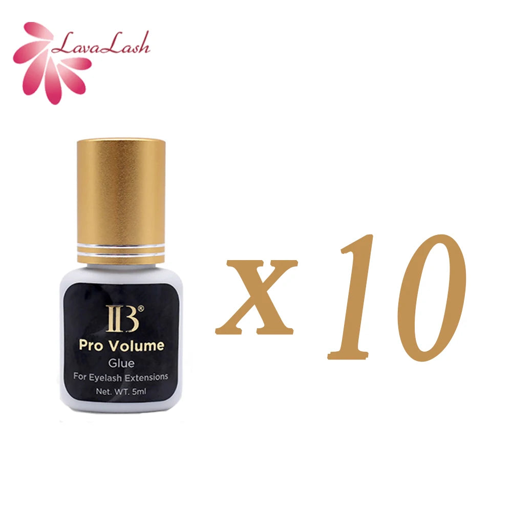 IB Pro Volume Eyelash Extension Glue — 1S Fast-Dry, Long-Lasting Korea Original Strong Cola Adhesive, 5ml for Fake Lashes
