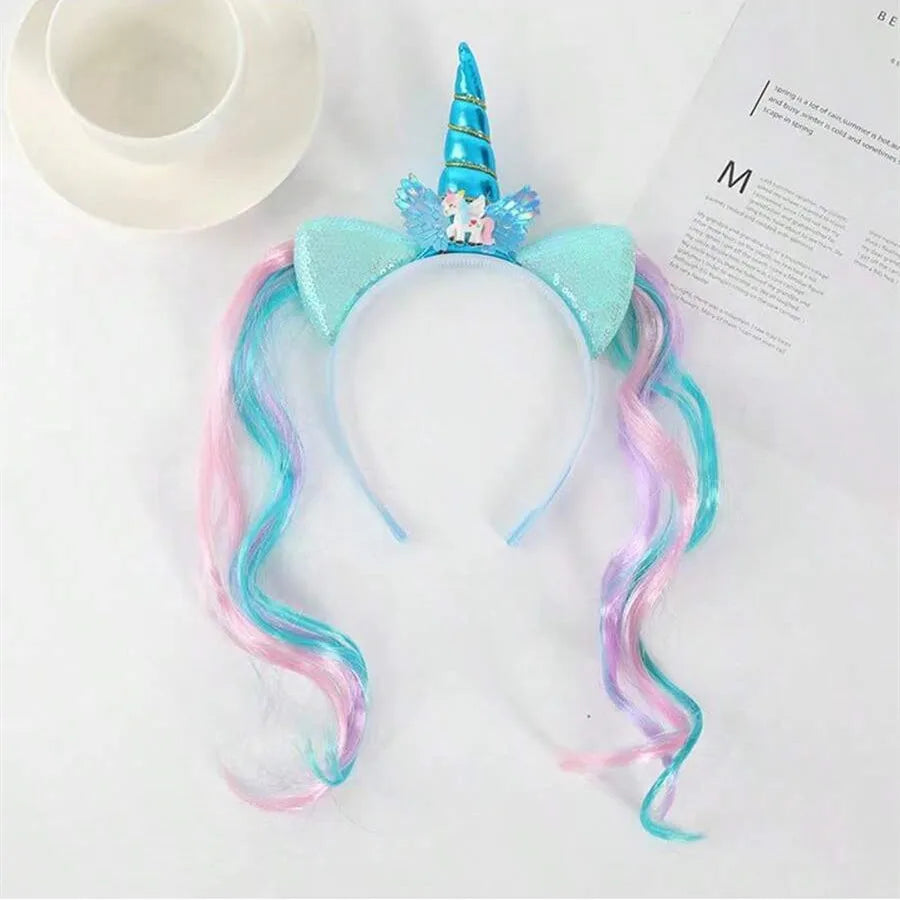 Unicorn Birthday Headband for Girls — Cute Kids Hair Hoop for Party & Baby Shower