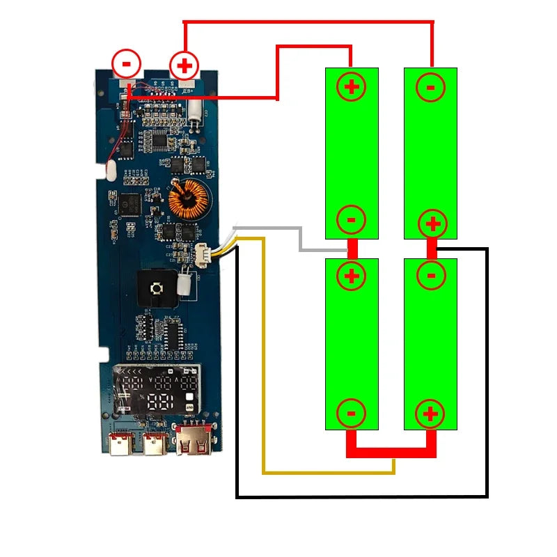 DIY 100W Battery Charger Case - 21700 Battery Power Bank Box with PD Fast Charging for MacBook & Devices