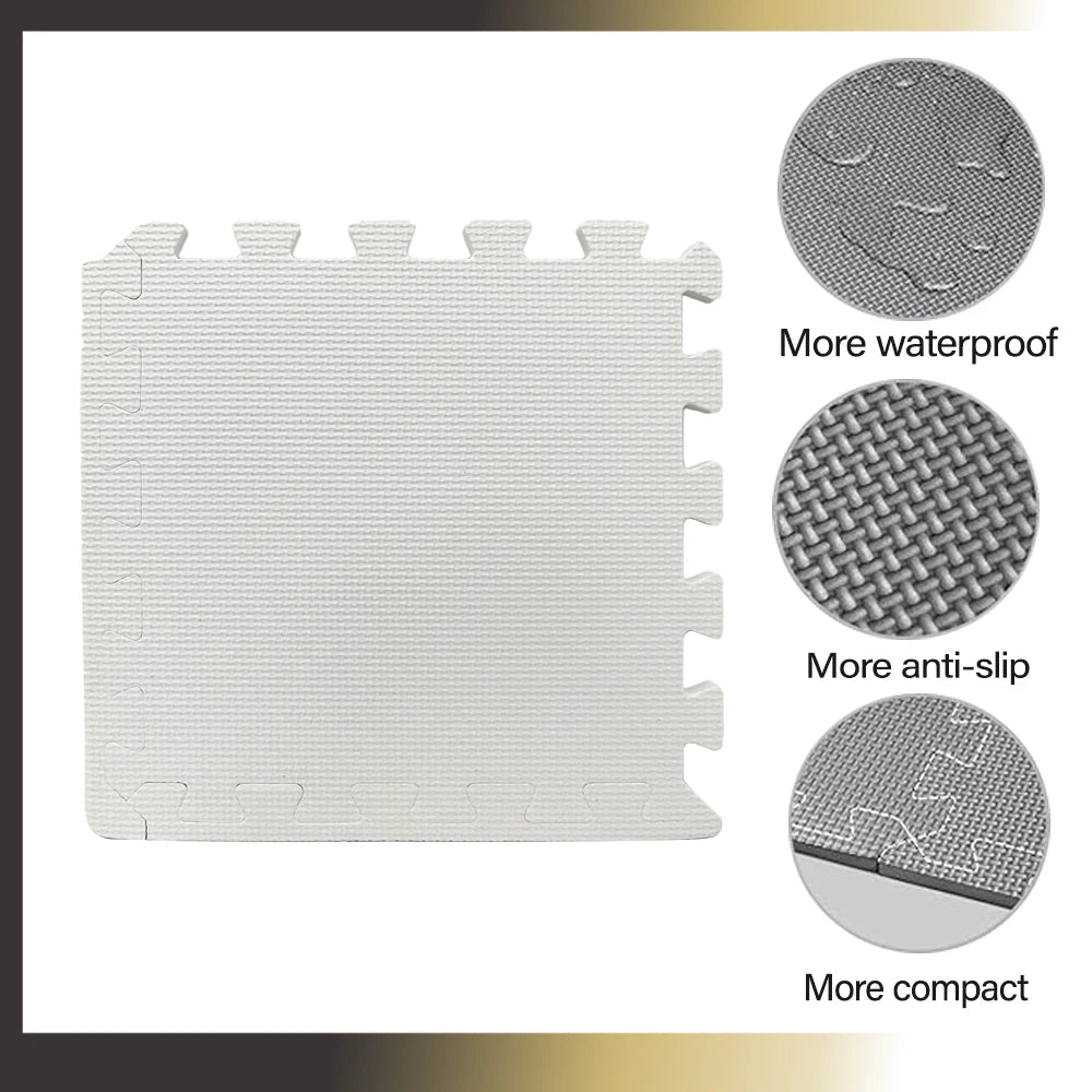 8/12/20PCS EVA Gym Floor Mats 30x30cm — Non-Slip Foam Mats for Yoga, Fitness & Sports Protection