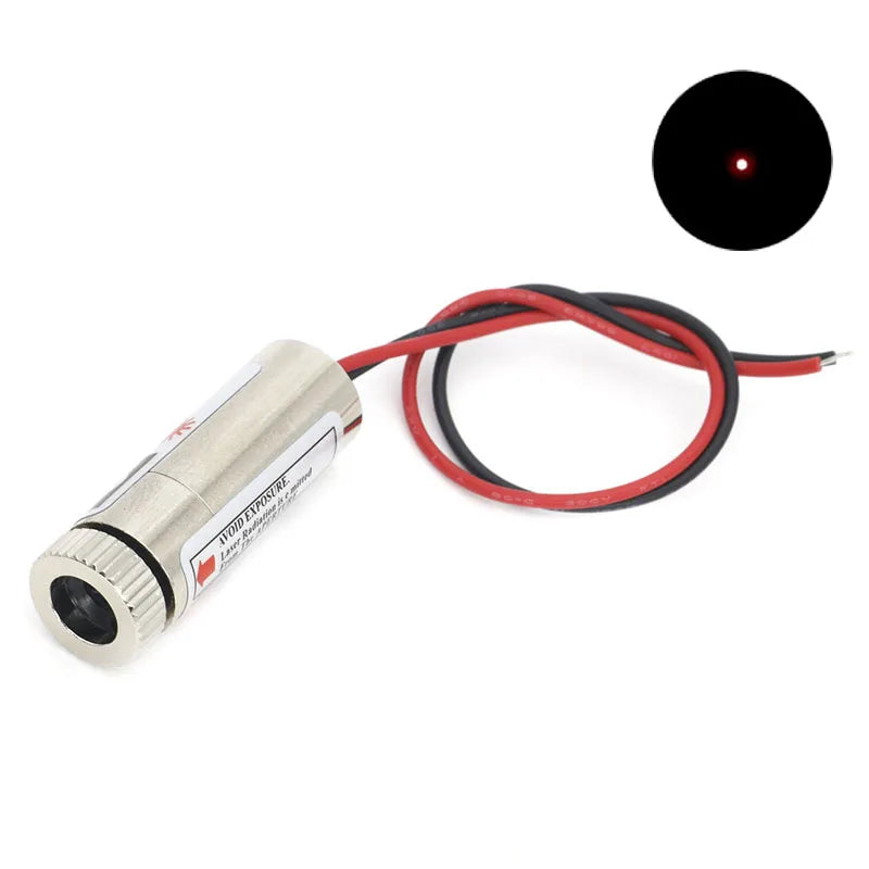 650nm 5mW Red Laser Module – Point, Line, Cross Focusable Glass Lens, Industrial Class