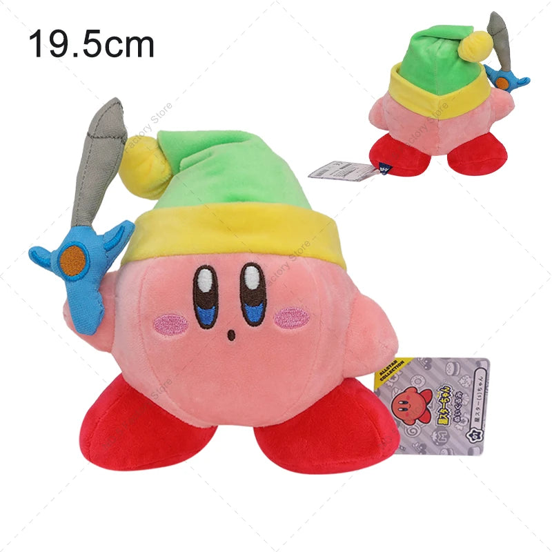 4 Styles Kirby Plush Doll – Pink, Yellow & Green Anime Stuffed Toy for Kids’ Christmas & Birthday Gifts